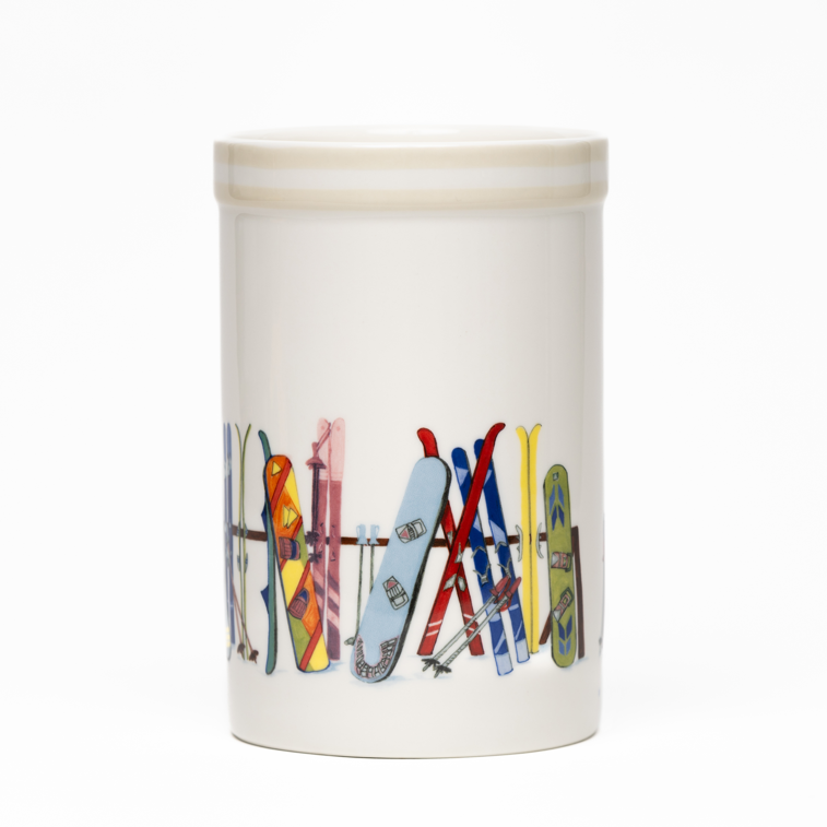 8" Crock - Winter Sports (Set of 2 Crocks)