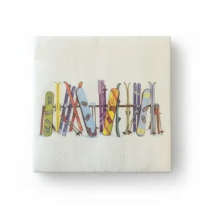 Paper Cocktail Napkins – Winter Sports (12 pkgs of 20 Napkins)